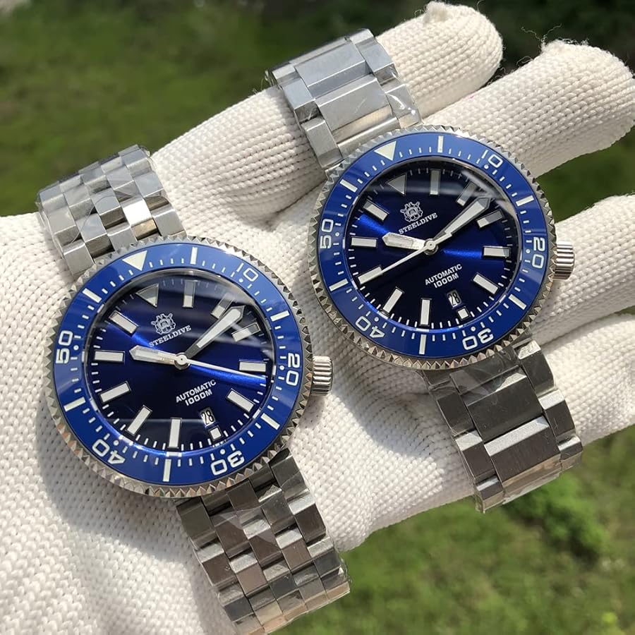 Amazon | STEELDIVE 腕時計 メンズ, 自動巻き 時計 ダイビング 1000m