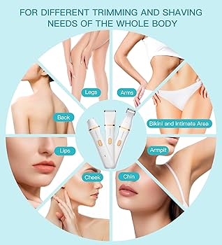 HEBECA Bikini Trimmer for Women, 3in1 Electric Razor for women