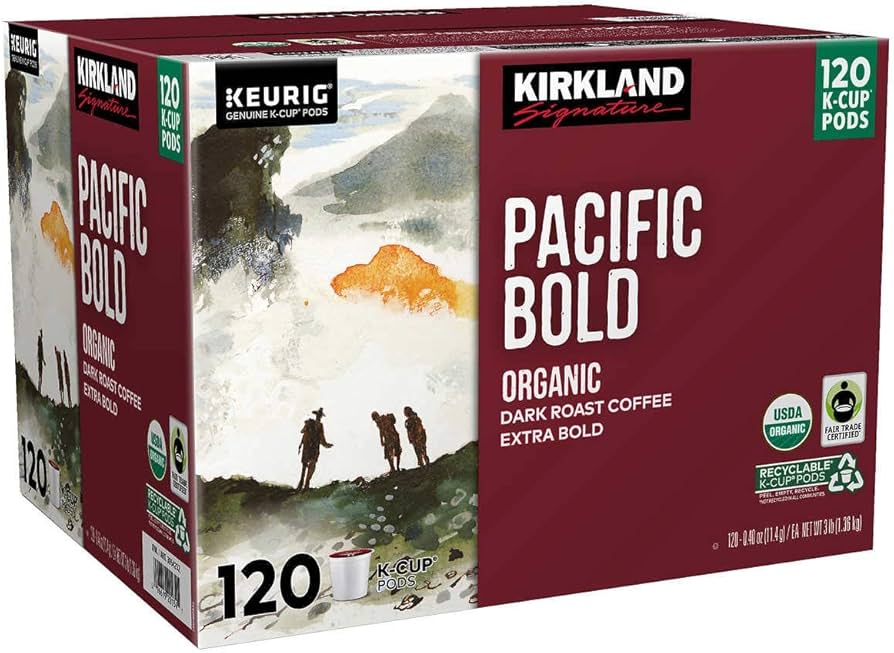 Amazon.com: Kirkland Signature Coffee Organic Pacific Bold K-Cup