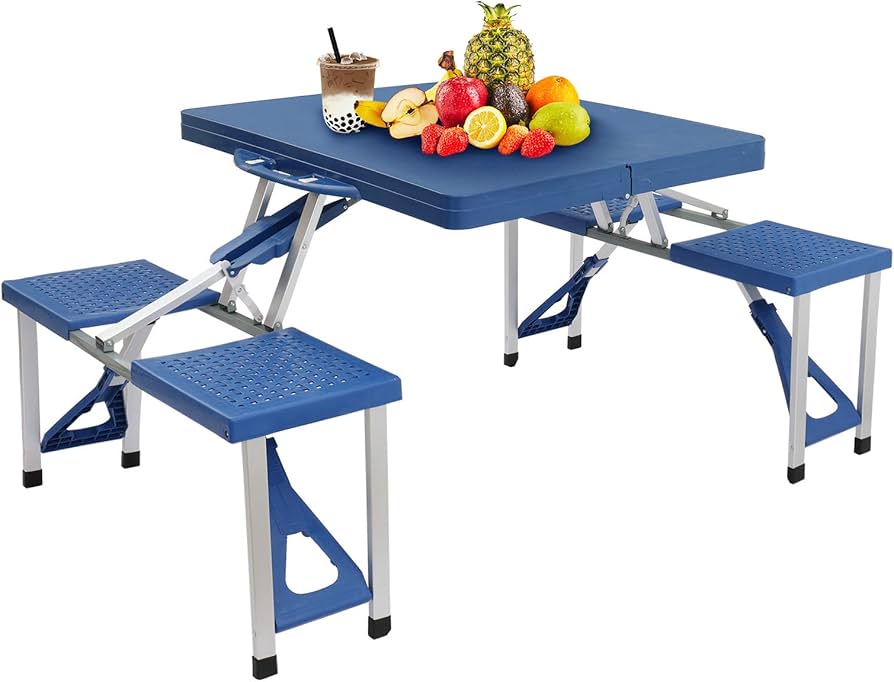 Amazon.co.jp: ポータブル 折りたたみ式 キャンプ ピクニックテーブル