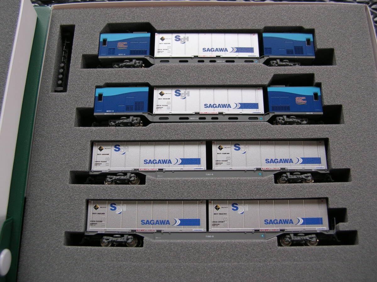 カトー KATO M250系 スーパーレールカーゴ 基本セットと増結セットAの8両