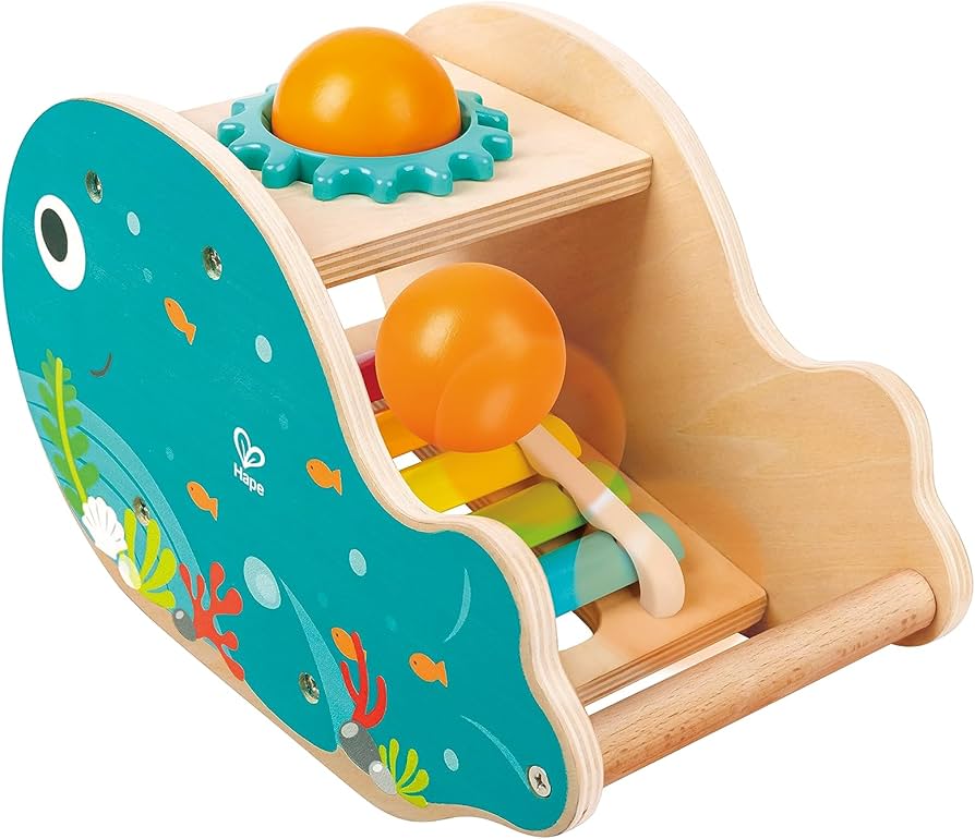 Amazon.com: Hape: Musical Whale Tap Bench - Pound & Play Wooden