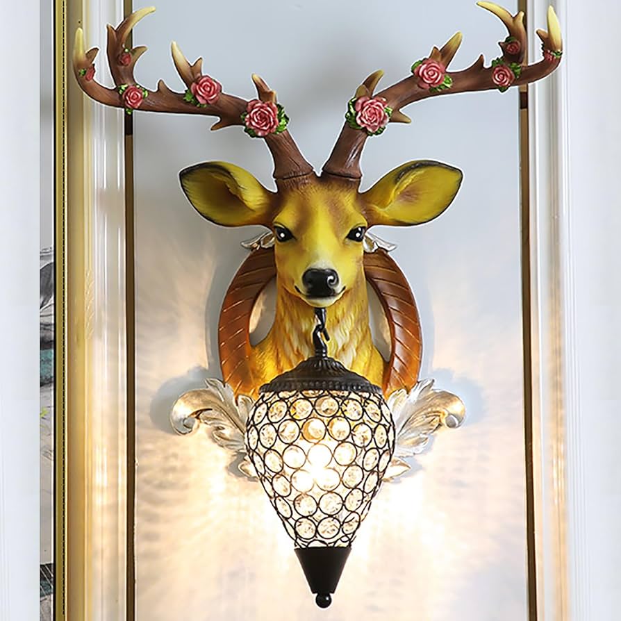 Amazon.co.jp: 部屋 壁飾り 鹿の角 鹿の頭の 壁掛けシミュレーション