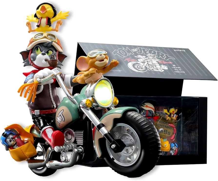 Amazon.co.jp: 52TOYS TOM and JERRY Retro Motorcycle PVC Figure