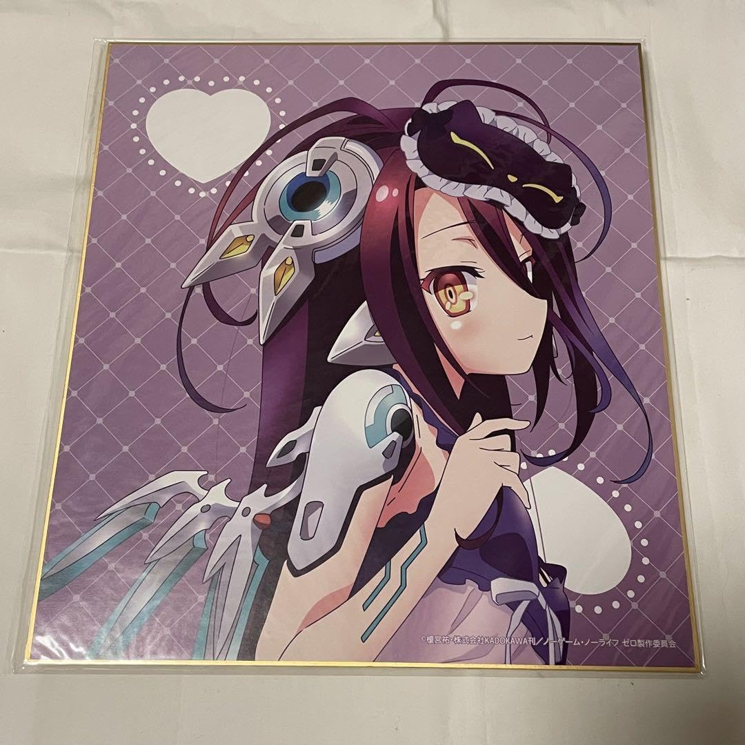 ノーゲーム·ノーライフゼロ 白 直筆サイン 色紙 A4サイズ フレーム付き