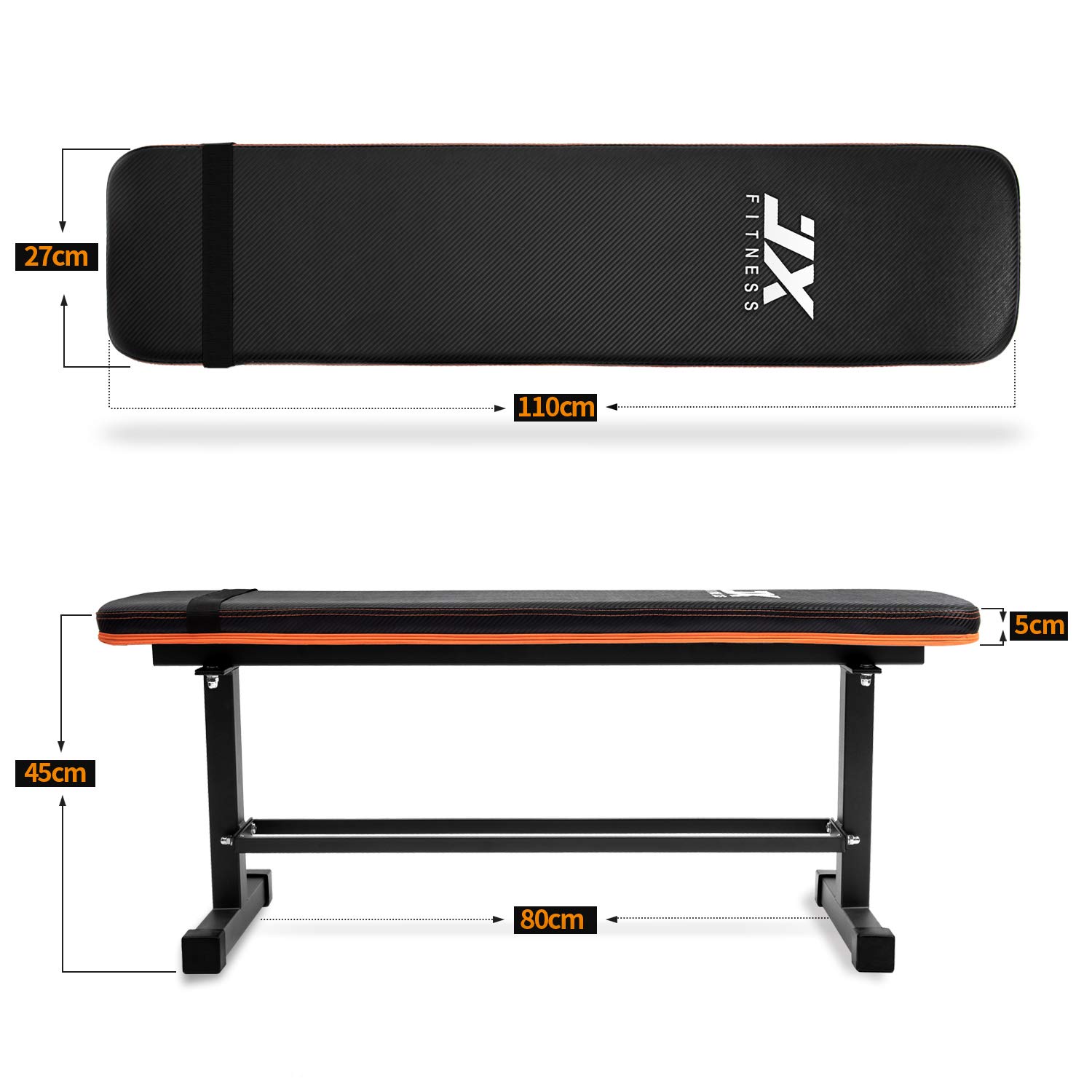 Amazon.co.jp: JX FITNESS 多機能フラットウェイトベンチ トレーニング