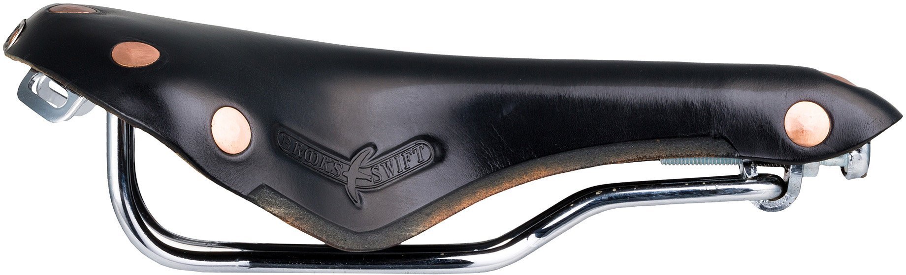 Amazon | BROOKS レザーサドル 細身で美しいクロムメッキレールの