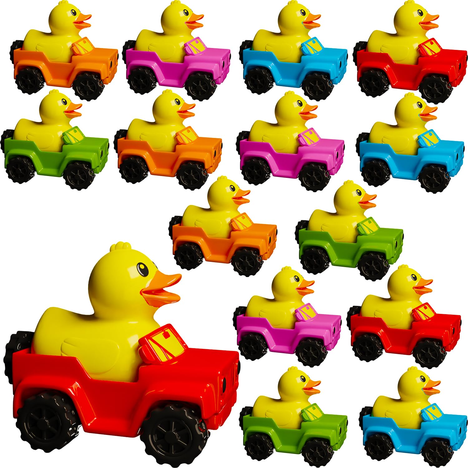 Amazon.co.jp: 15 Jeep Ducks ゴム製アヒル。 5つのクラシックカラー