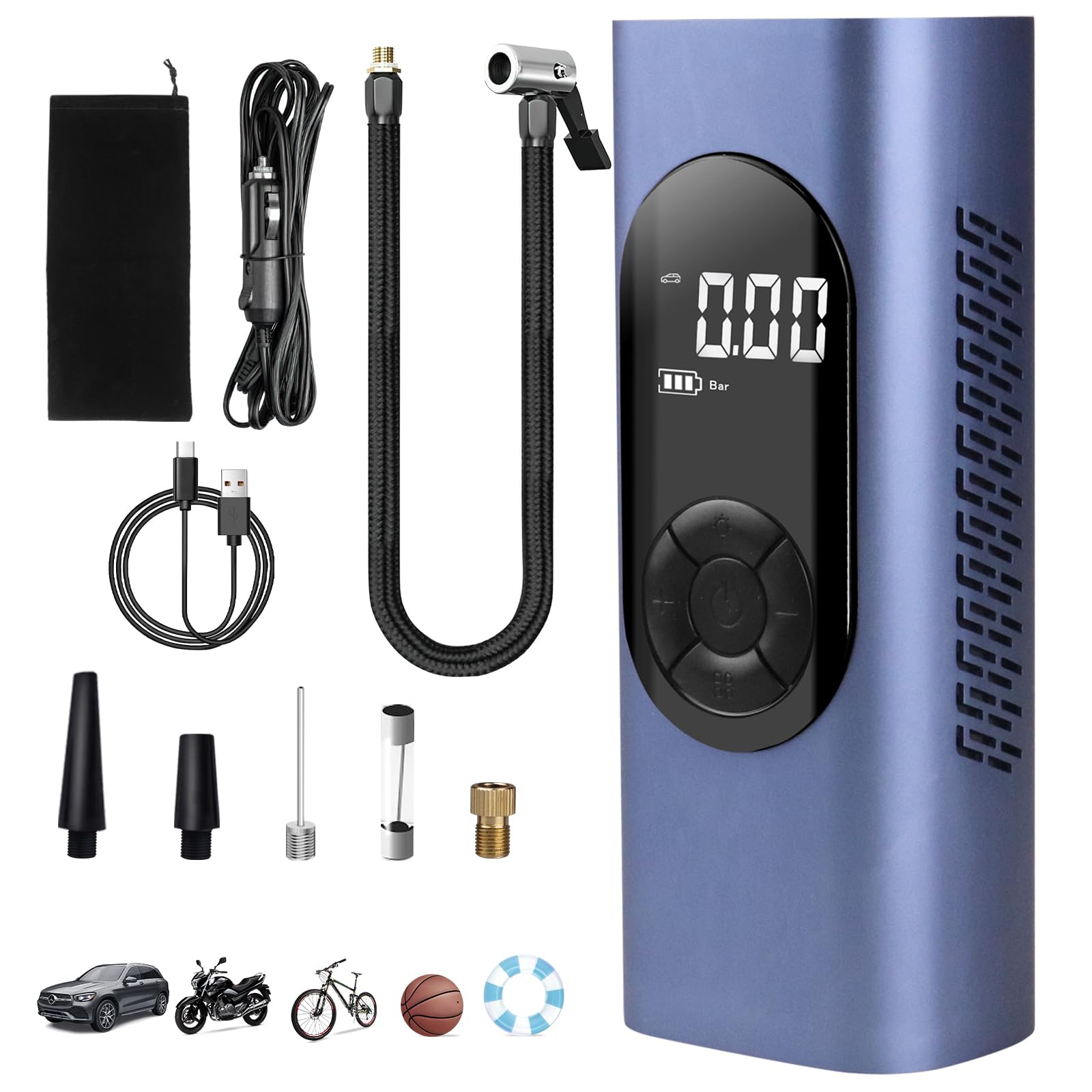 Amazon.co.jp: 【2023強化版】空気 入れ 電動 自転車 空気入れ