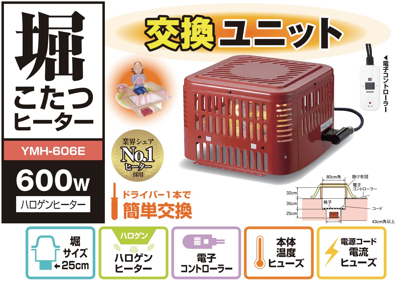 Amazon.co.jp: [山善] 掘りこたつ用 取替ヒーターユニット ハロゲン