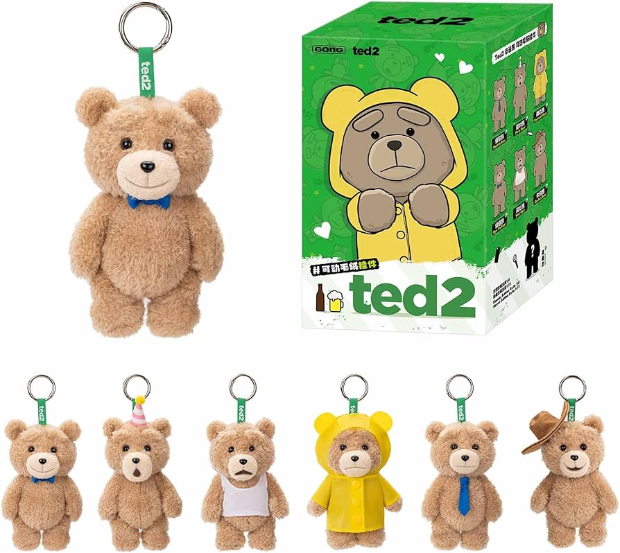 Amazon.com: POP MART Ted2 Teddy Bear Action Plush Pendant Blind