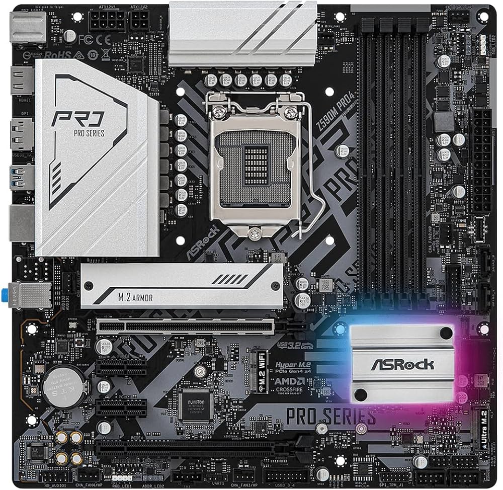 Amazon | ASRock マザーボード Z590 M Pro4 Intel 10世代 ・ 11世代