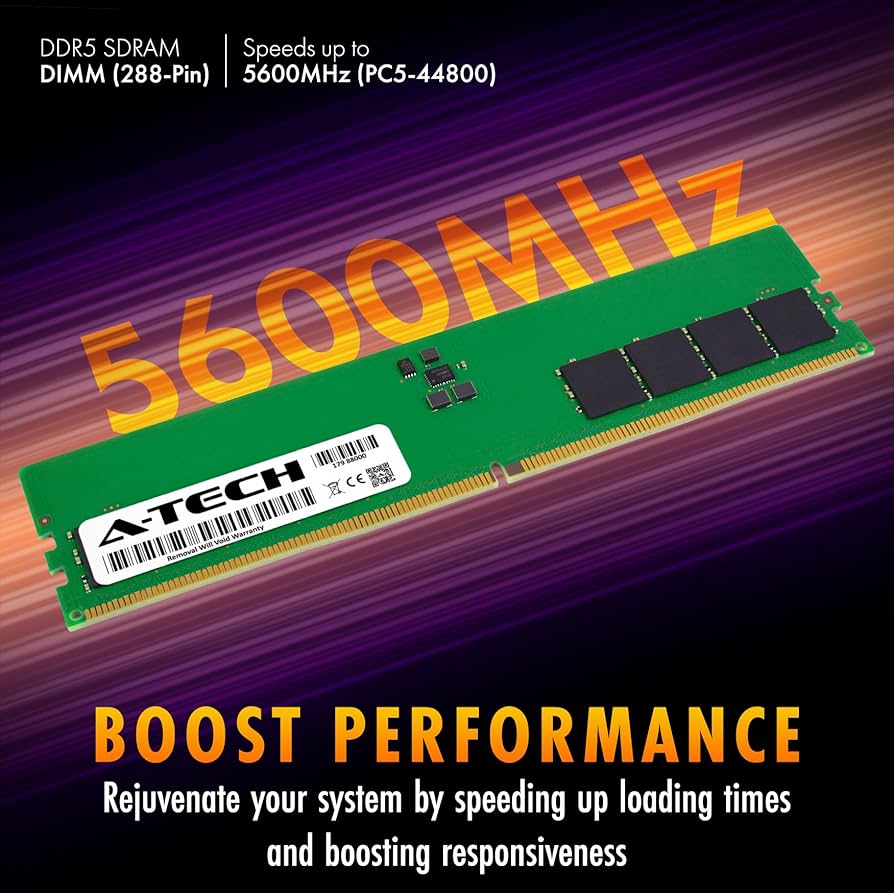 A-Tech 32GB DDR5 5600MHz PC5-44800 CL46 UDIMM 2Rx8 Dual Rank 1.1V