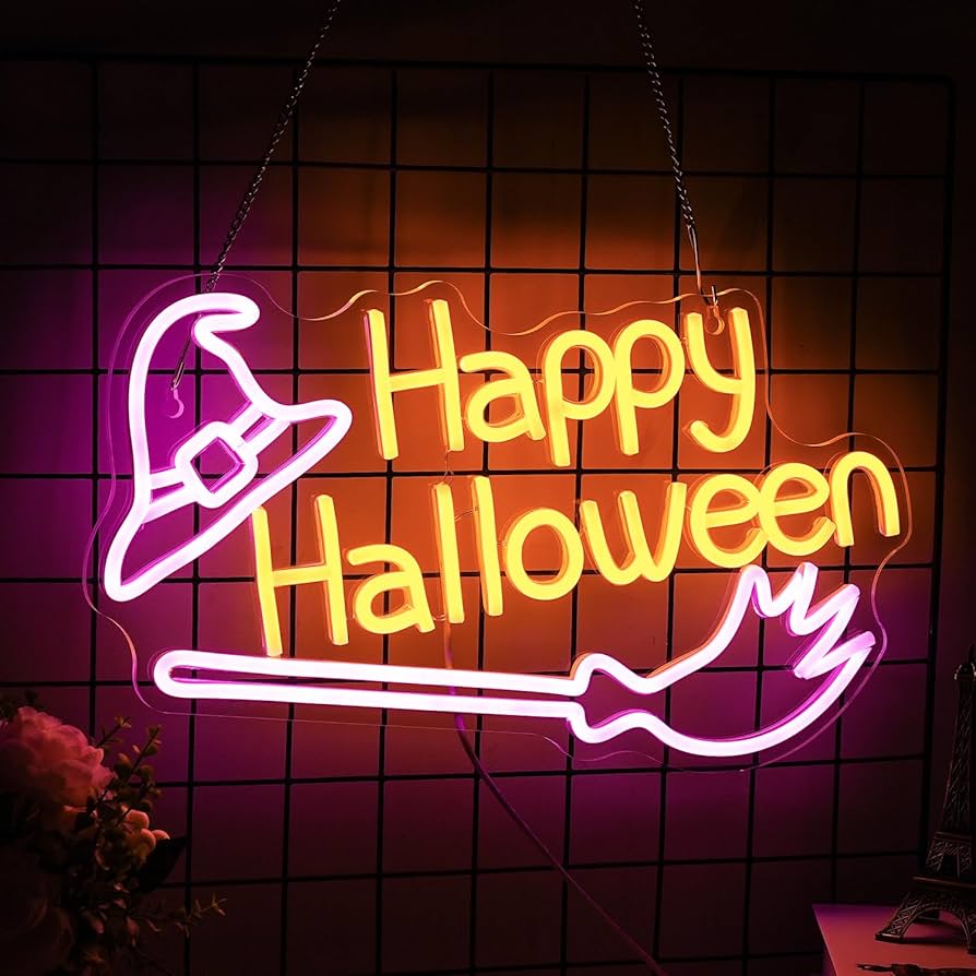 Amazon.co.jp: Happy Halloweenネオンサイン ハロウィンハッピーネオン