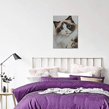 Amazon｜かわいい ラグドール 猫 壁掛け 壁の絵 インテリア アート