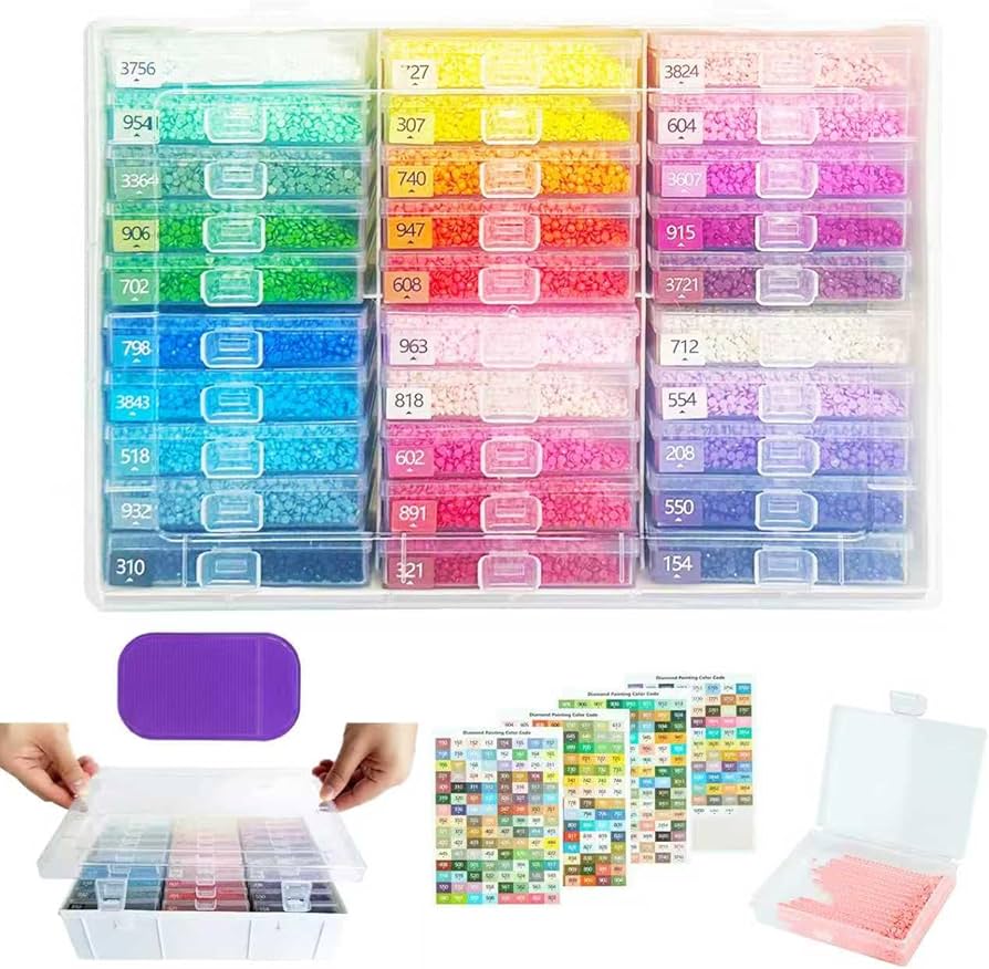 Amazon.co.jp: Lanzeyo ダイヤモンドアートケース 30個トレイ 貯蔵分鑽