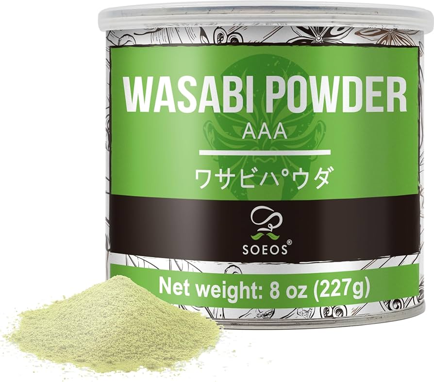 Amazon.com : Soeos Wasabi Powder 8oz (227g), Premium Wasabi Powder