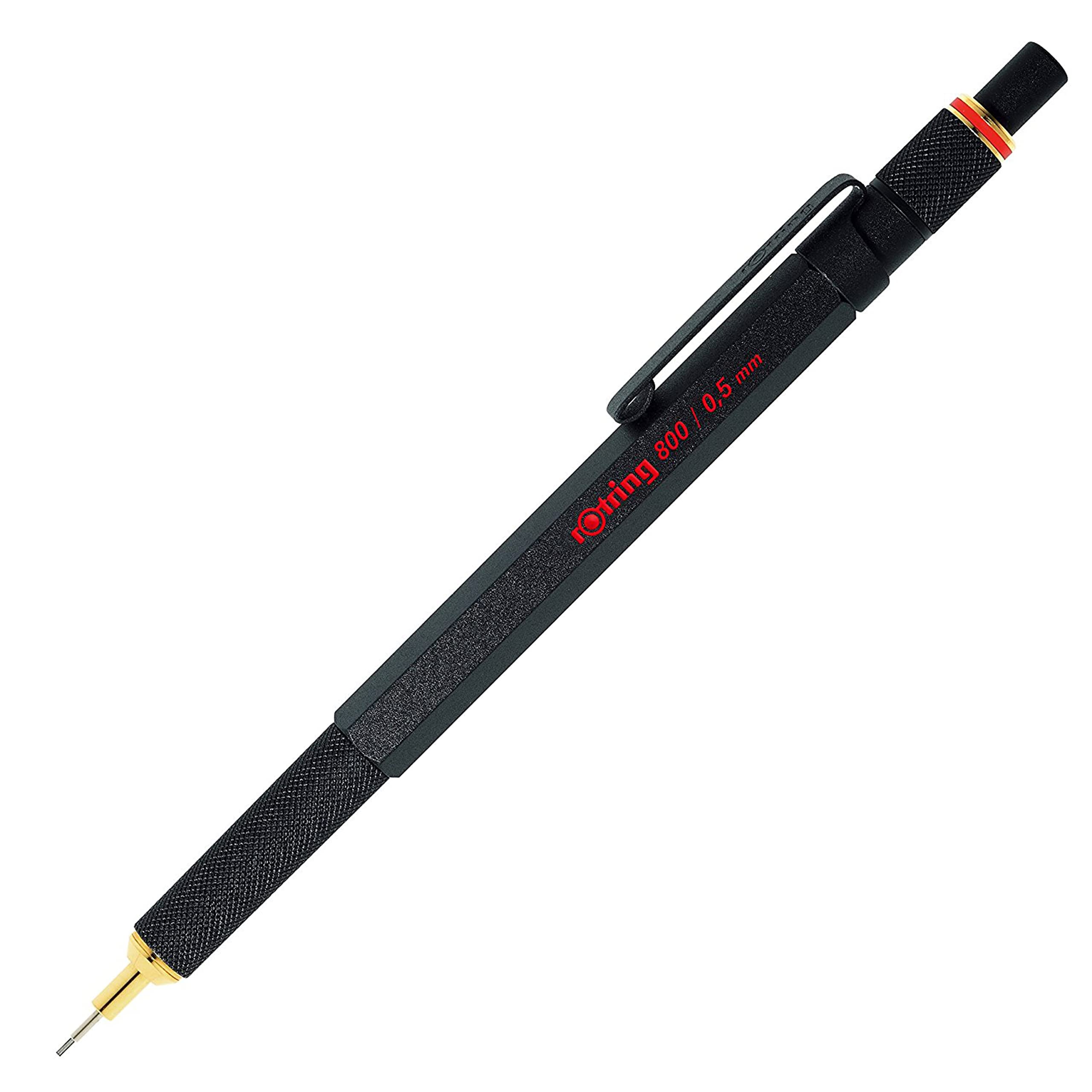 rOtring 1904447 800 Retractable Mechanical Pencil, 0.5 mm, Black