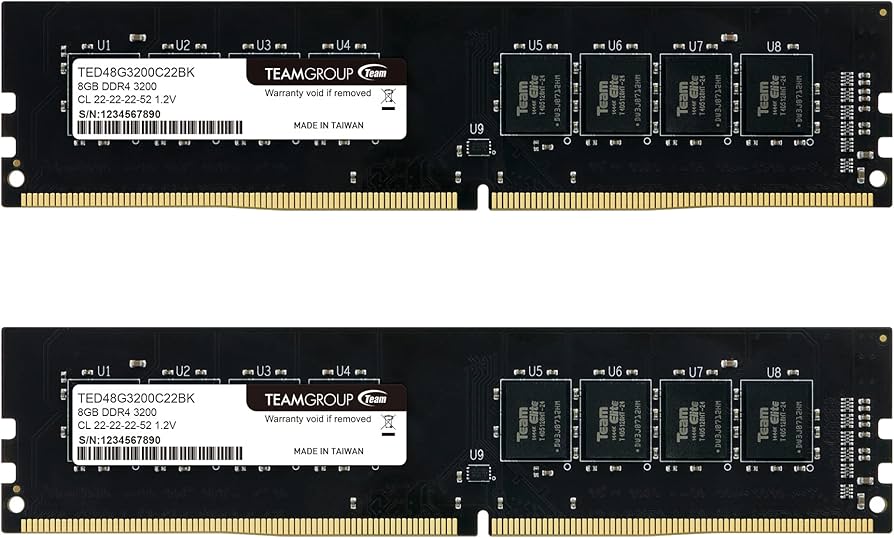 TEAMGROUP Elite DDR4 16GB Kit (2 x 8GB) 3200MHz (PC4-25600) CL22