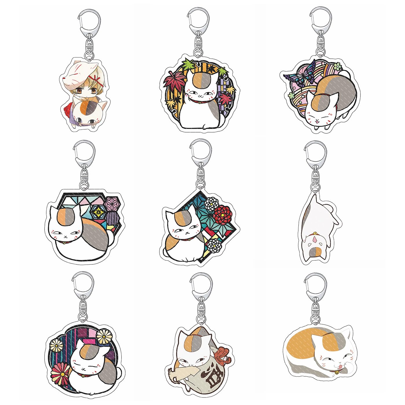 夏目友人帳 ニャンコ先生 トレーディングミラーチャーム キーホルダー