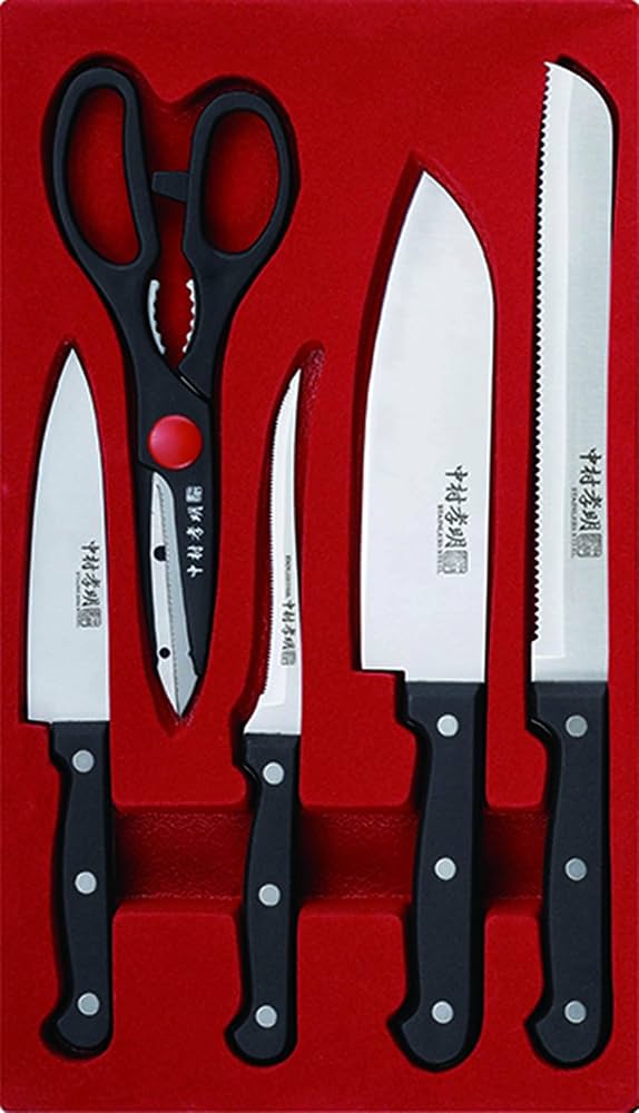 Amazon｜カクセー 中村孝明 包丁 キッチンバサミ 5本セット パン切り
