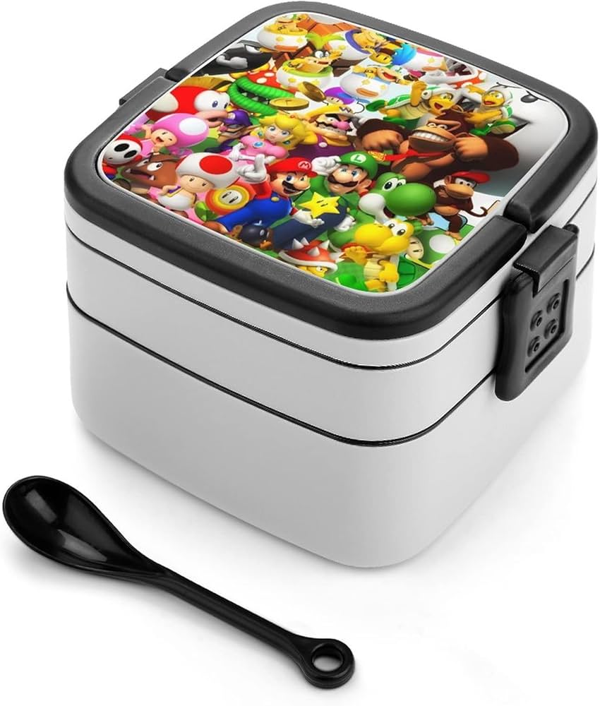 Amazon | スーパーマリオ 弁当箱 ランチボックス 二段 抗菌 お弁当箱