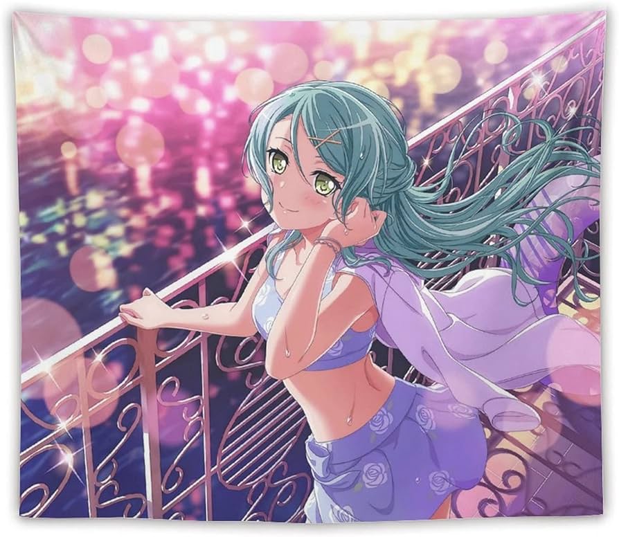 Amazon.co.jp: バンドリ！氷川 紗夜 タペストリー かわいいアニメ柄 壁