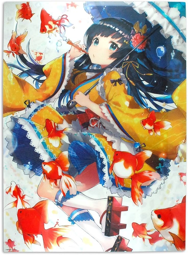 Amazon.co.jp: 「絵師100人展 06」A3クリアポスター Mika Pikazo「金魚