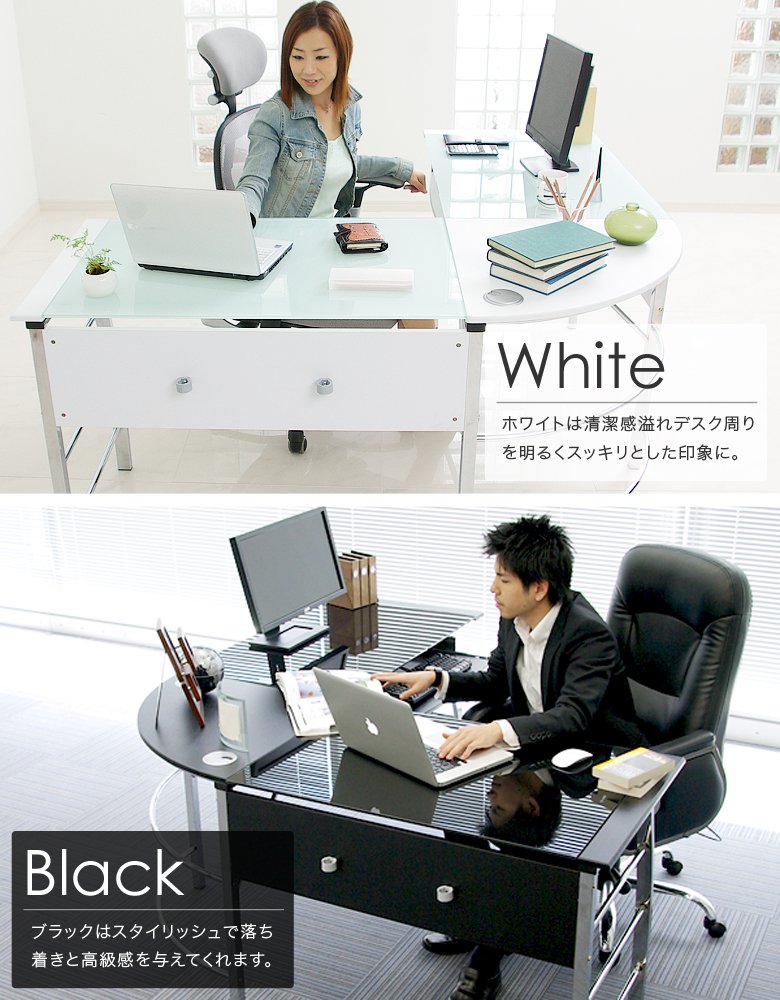 Amazon | LOWYA ロウヤ デスク パソコンデスク 学習机 勉強机 L字