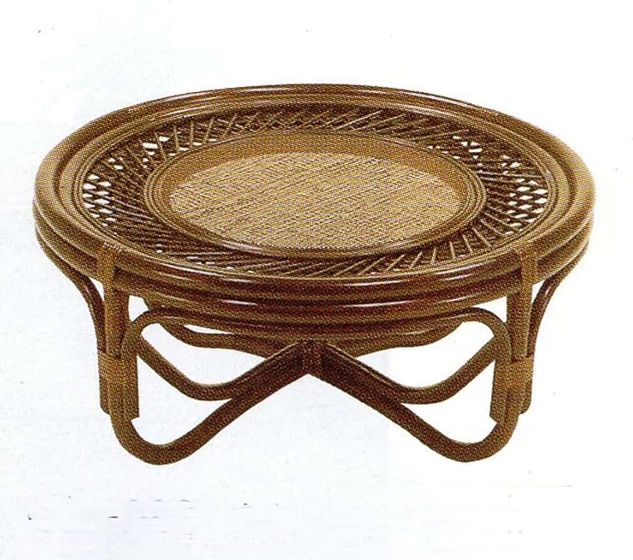 Amazon｜籐座卓 ラタンローテーブル 座敷テーブル (750丸)｜座卓