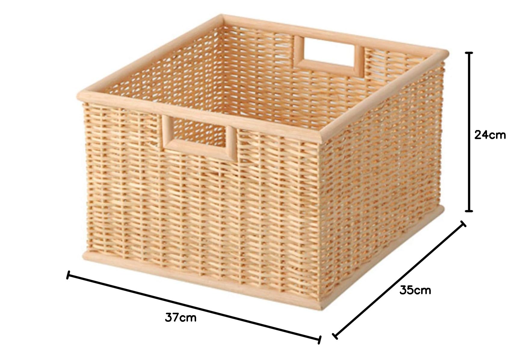 Amazon.co.jp: 無印良品 重なるブリ材角型バスケット 大 幅35×奥行37