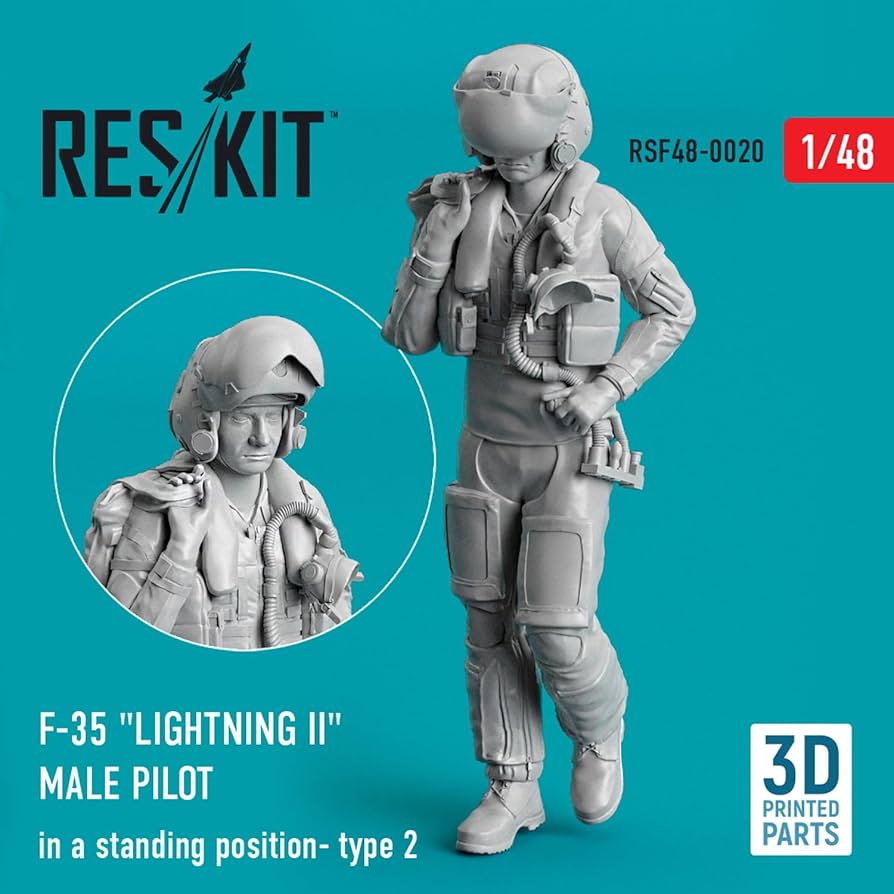 Amazon | レスキット 1/48 F-35 男性パイロット タイプ2 出動 レジン