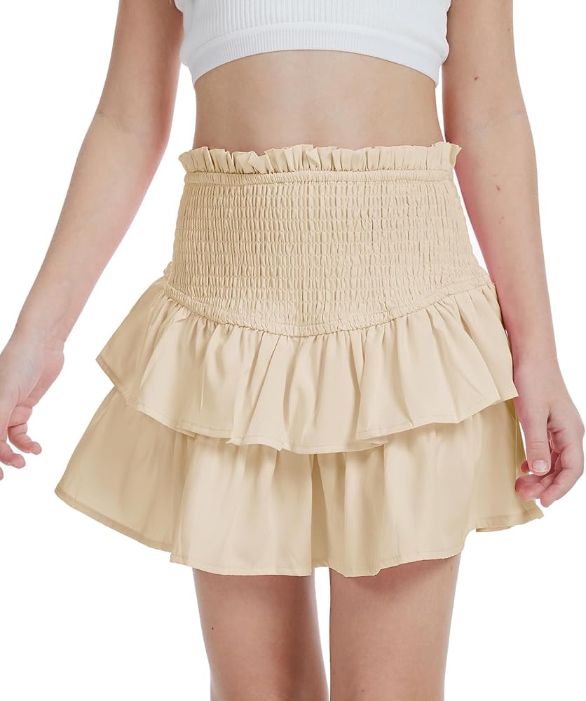 Amazon.com: CharmWM Girls Mini Skirts Cute High Elastic Waisted