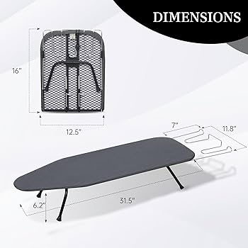 Amazon.com: ZOES HOMEWARE Metal Mesh Panel Tabletop Ironing Board