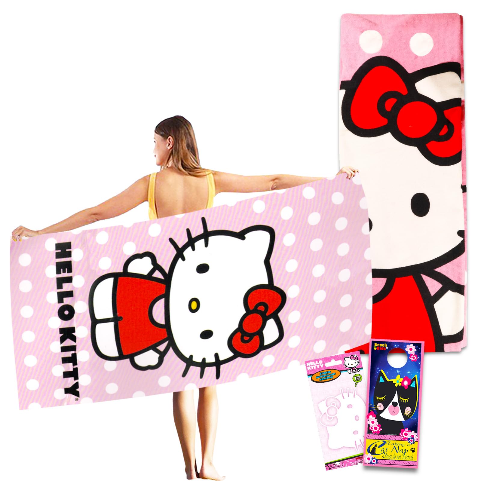 Amazon.com: Hello Kitty Beach Towel Set - Bundle with 27x54 Hello