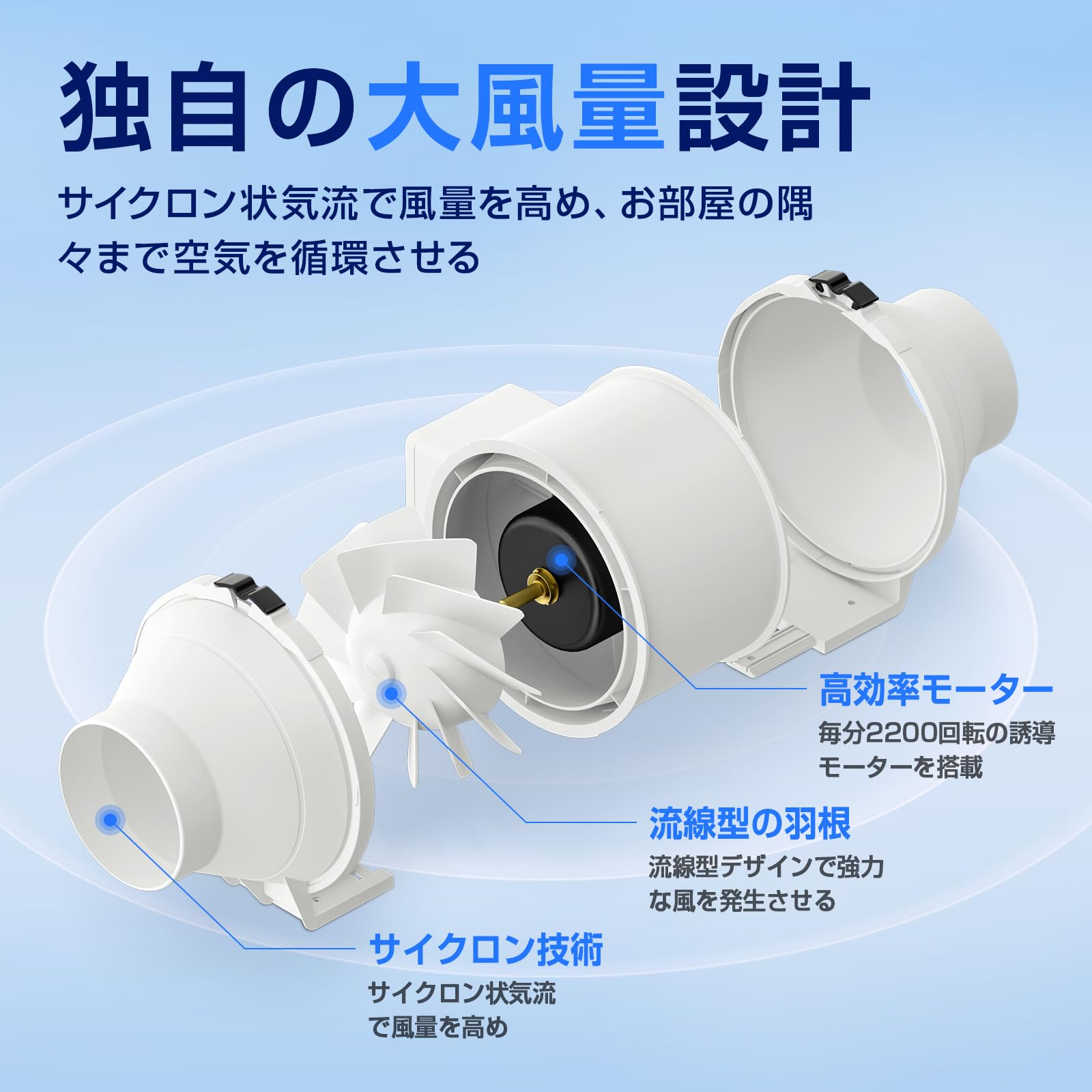 Amazon.co.jp: 【在庫処理】Hon&Guan ダクトファン 100mm 塗装ブース用