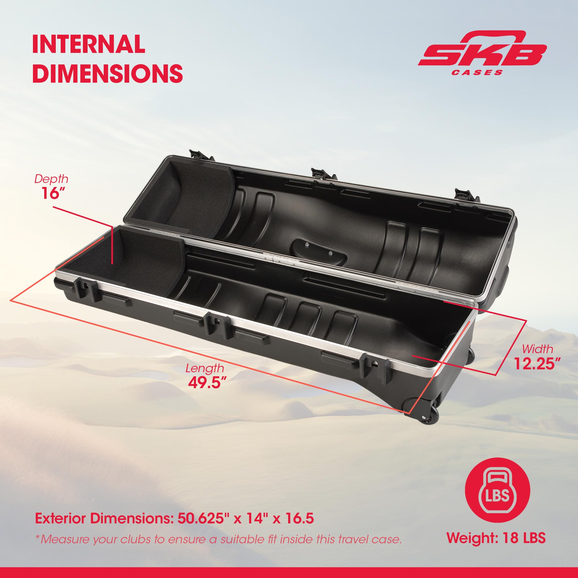 Amazon | SKB ゴルフバッグ 輸送用トラベルハードケース TSAロック付き