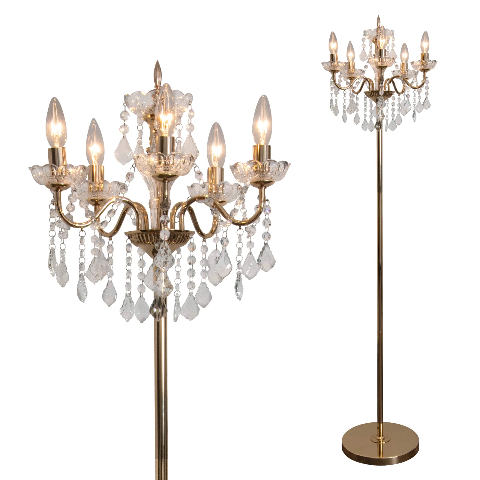 Amazon.co.jp : ムーラ フロアライト 5灯 スタンドシャンデリア LED