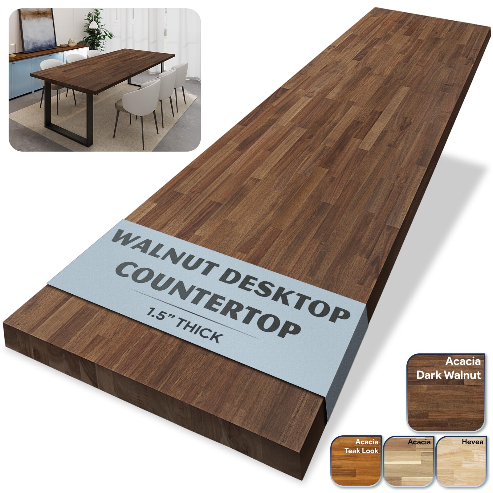 Amazon.com: Howizz Walnut Butcher Block Countertop 60 x 30 x 1.5