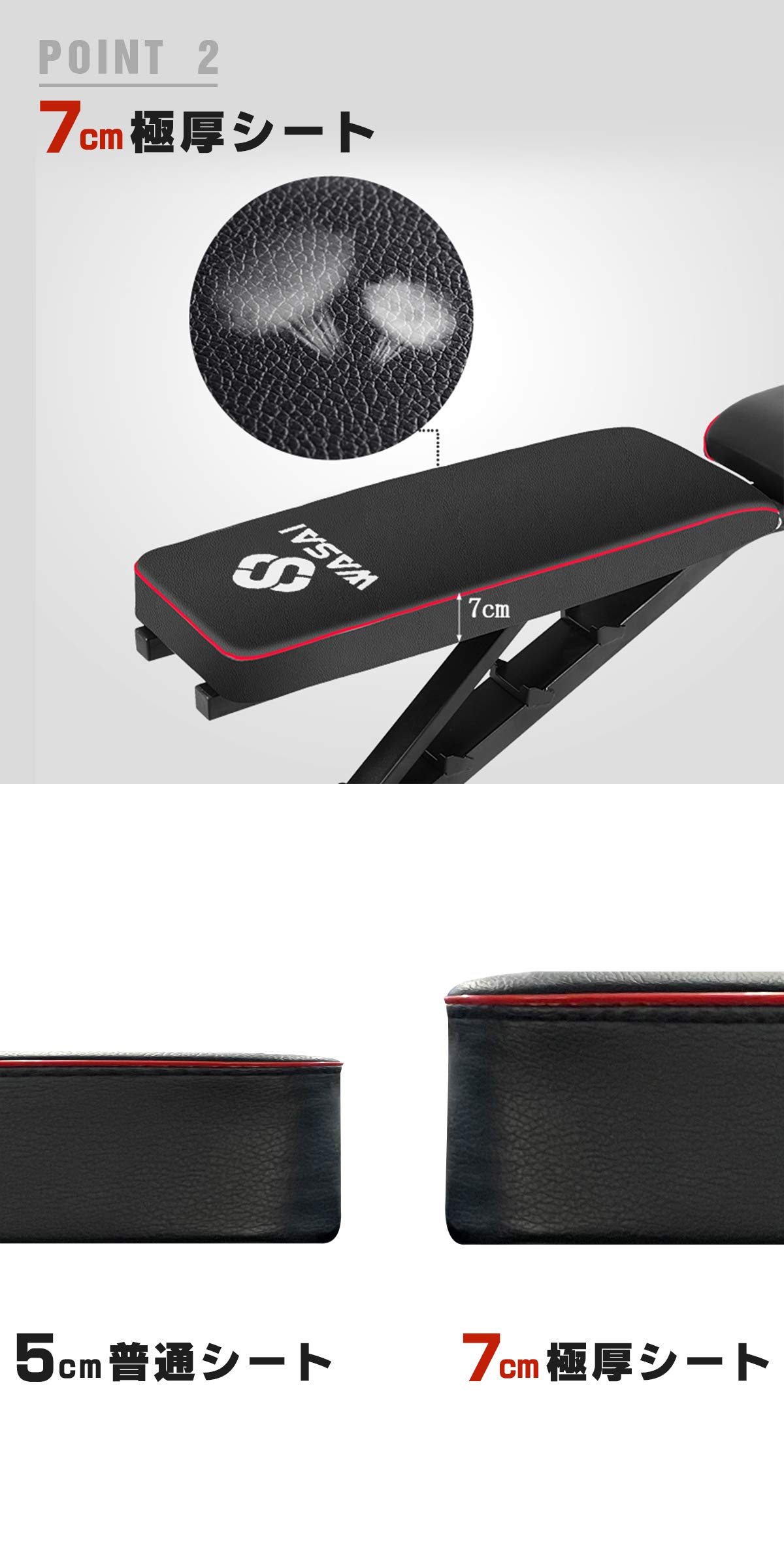 Amazon.co.jp: WASAI(ワサイ) トレーニングベンチ バック