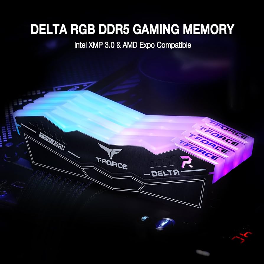 TEAMGROUP T-Force Delta RGB DDR5 Ram 32GB (2x16GB) 6800MHz PC5