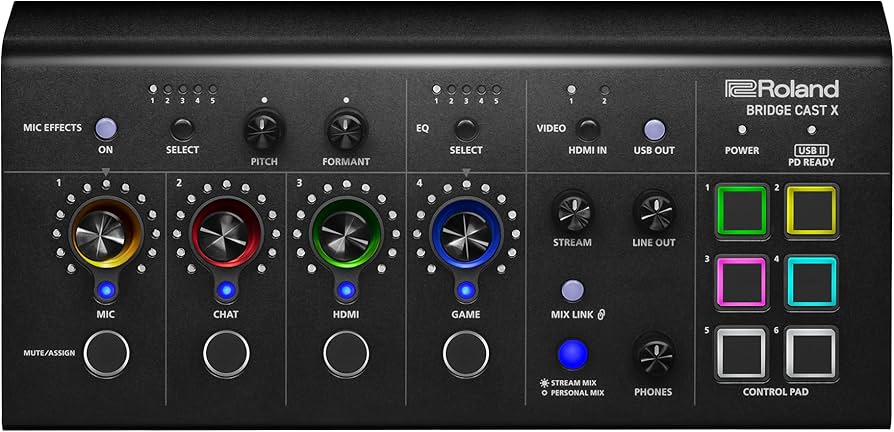 Amazon.com: Roland BRIDGE CAST X Dual Bus Gaming Mixer & Video