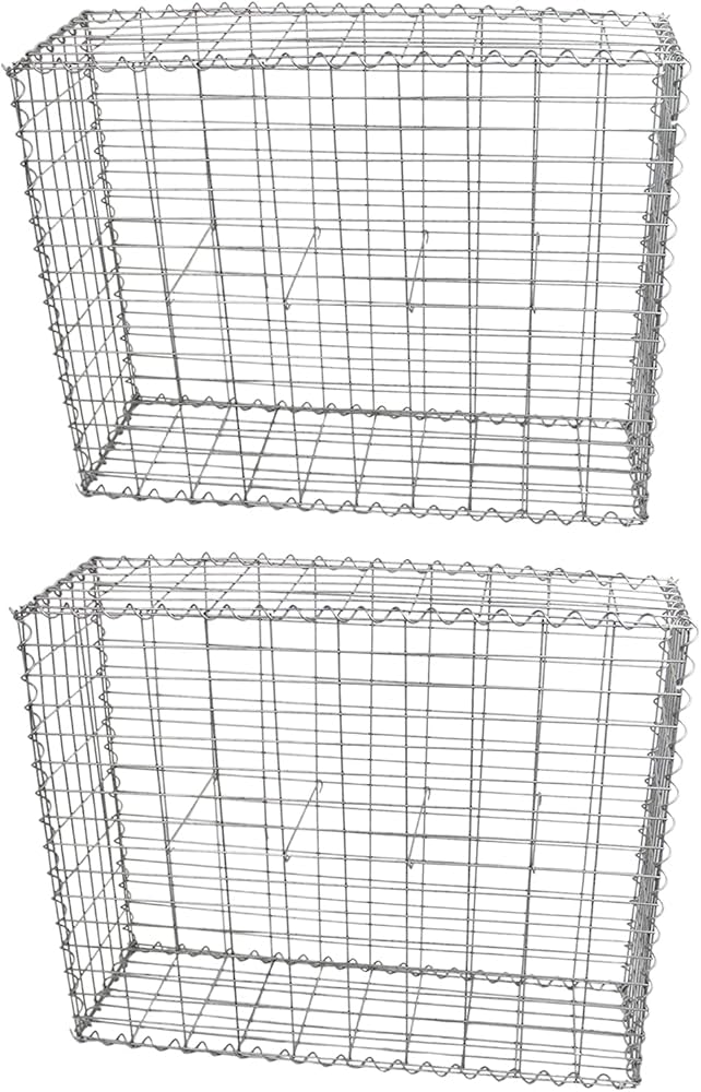 Amazon | 蛇籠バスケットケージメッシュワイヤー亜鉛メッキ鋼屋外石