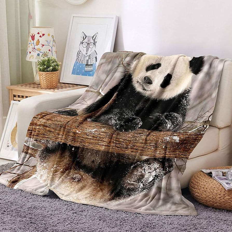 Amazon｜WJYMJJ 毛布 3D 掛け毛布 パンダ ブランケット ひざ掛け