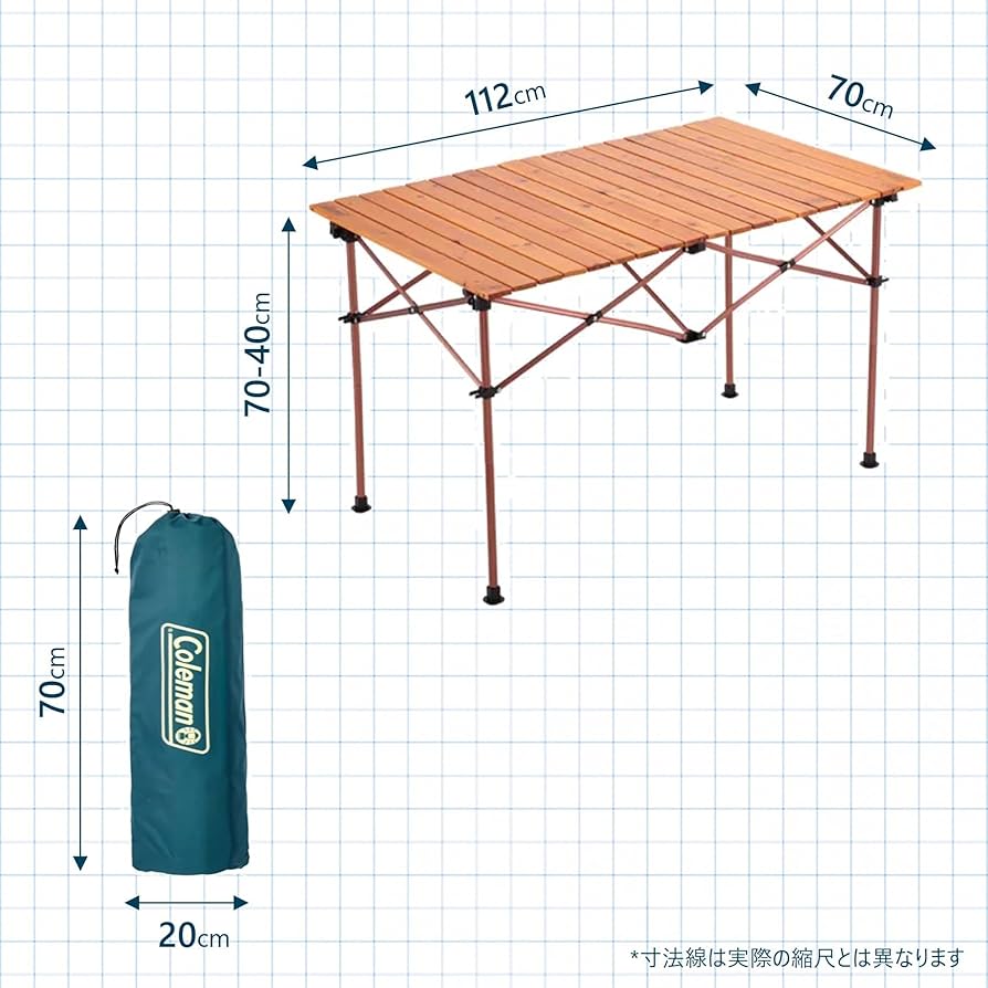 Amazon | Coleman(コールマン) ナチュラルウッドロールテーブル