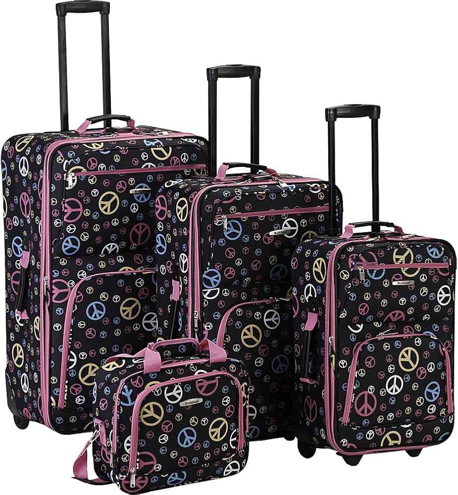 Amazon.com: Rockland Fashion Softside Upright Luggage Set