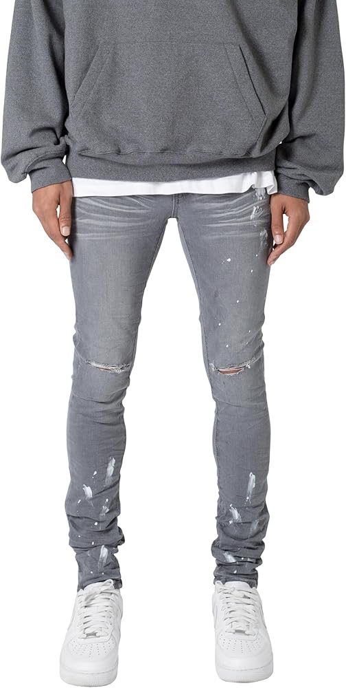 mnml Men's X504 Stretch Skinny Denim - Grey, 28 at Amazon Men's