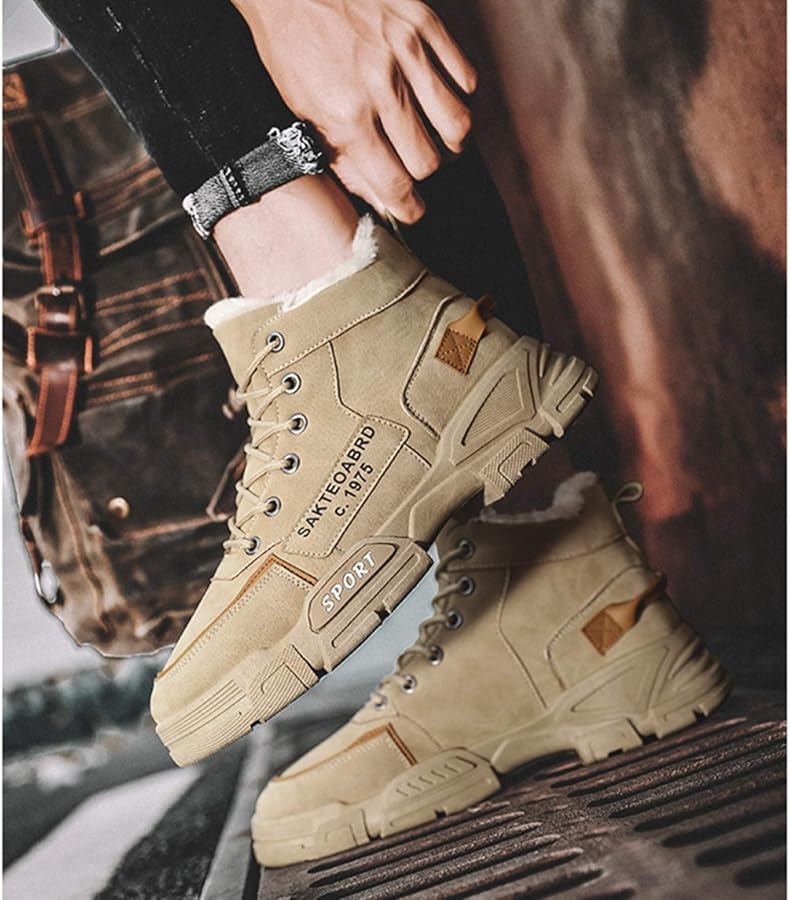 Amazon | [LECMT] スノーシューズ メンズ ワークブーツ 裏起毛 防水