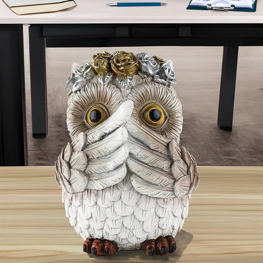 Amazon.co.jp: JAnjiaLxY フクロウの像 ふくろう 置物 マスコット