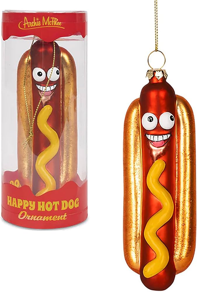 Amazon.com: Happy HOT Dog Ornament : Home & Kitchen